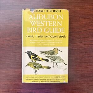 Audubon Western Bird Guide Pough 1957 Vintage Hardcover First Ed w/ CA Pamphlets